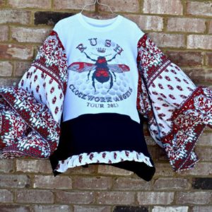 Upcycled Rock n Roll Concert Funky Groovy Tunic